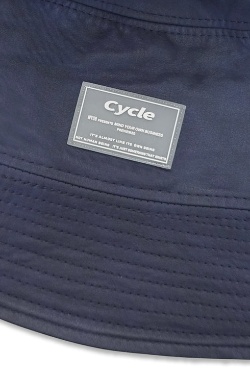 VEGAN LEATHER BUCKET HAT -NAVY- *Last1